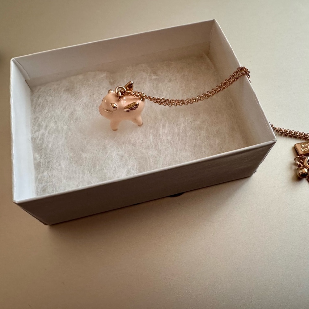 kate spade Pink Imagination Pig Necklace